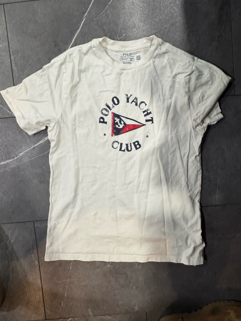 Polo by Ralph Lauren White Tee with Nautical Polo Yacht Club Graphic